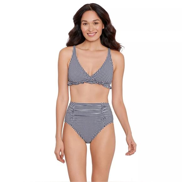 DRAPER JAMES RSVP Gingham Bikini Set Size Small - Picture 1 of 15